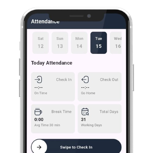 ClipInn App Attendance Page